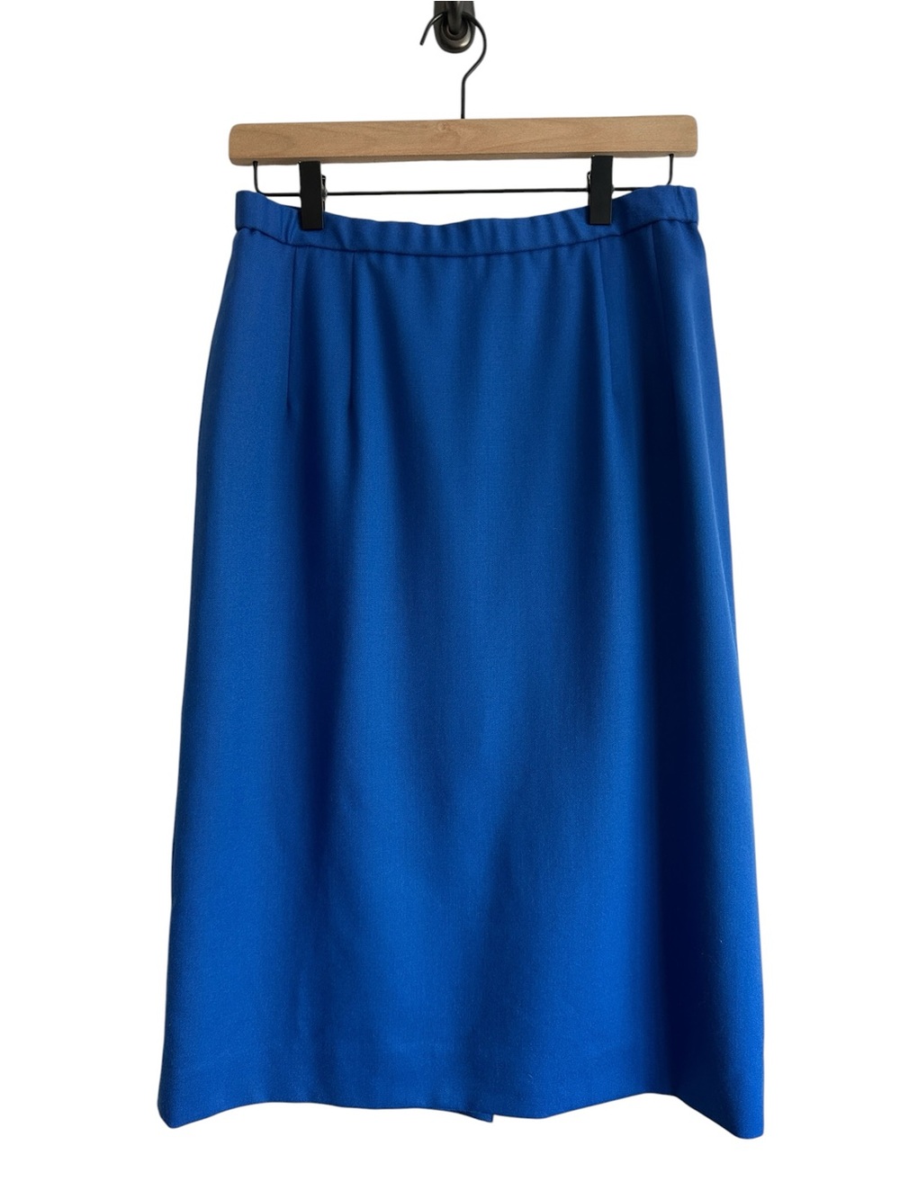 Pendleton Women Skirt 8 Blue 100% Virgin Wool Midi Career Classic Preppy Minimal